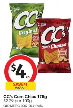 Coles CC's Corn Chips offer