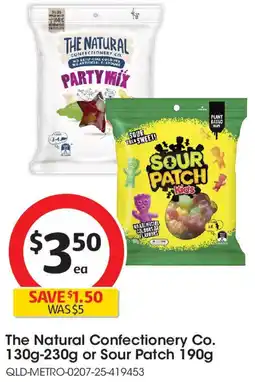 Coles The Natural Confectionery Co. 130g-230g or Sour Patch 190g offer