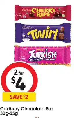 Coles Cadbury Chocolate Bar offer