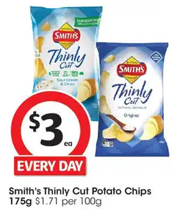 Coles Smith's Thinly Cut Potato Chipsz offer