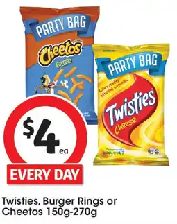 Coles Twisties, Burger Rings or Cheetos offer