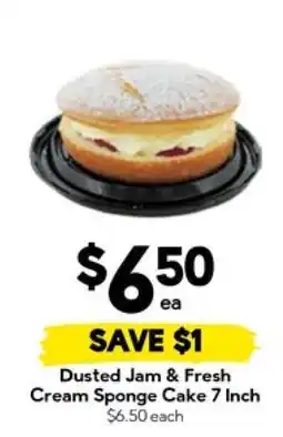 Drakes Dusted Jam & Fresh Cream Sponge Cake 7 Inch offer