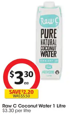 Coles Raw C Coconut Water offer