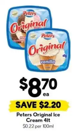 Drakes Peters Original Ice Cream 4lt offer
