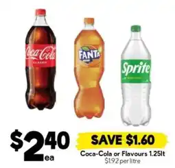 Drakes Coca-Cola or Flavours 1.25lt offer