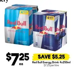 Drakes Red Bull Energy Drink 4x250mL offer