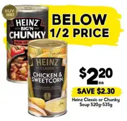 Drakes Heinz Classic or Chunky Soup 520g-535g offer