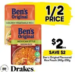 Drakes Ben's Original Flavoured Rice Pouch 240g-250g offer