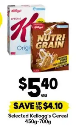 Drakes Selected Kellogg’s Cereal offer