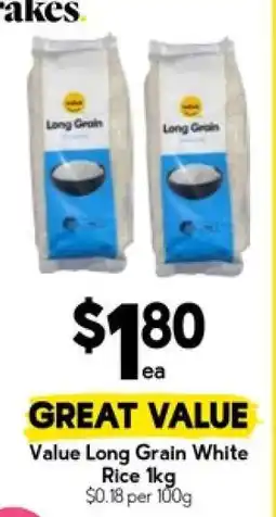 Drakes Value Long Grain White Rice 1kg offer