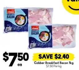 Drakes Cobber Breakfast Bacon 1kg offer