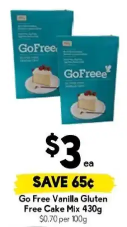 Drakes Go Free Vanilla Gluten Free Cake Mix 430g offer