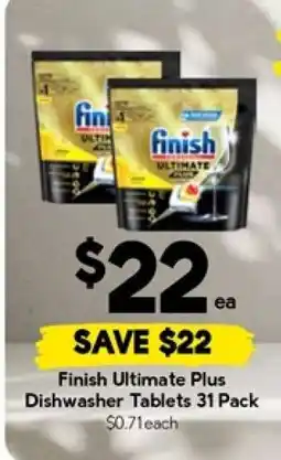 Drakes Finish Ultimate Plus Dishwasher Tablets 31 Pack offer