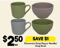 Drakes Stoneware Soup Mug or Noodle/Soup Bowl offer