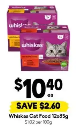Drakes Whiskas Cat Food 12x85g offer