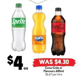 Drakes Coca-Cola or Flavours 600ml offer
