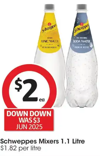 Coles Schweppes Mixers offer