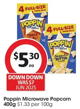 Coles Poppin Microwave Popcorn offer