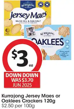 Coles Kurrajong Jersey Maes or Oaklees Crackers offer