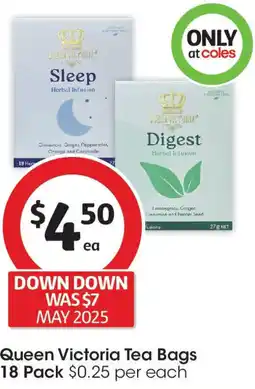 Coles Queen Victoria Tea Bags offer