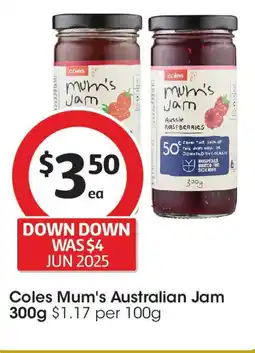 Coles Coles Mum's Australian Jam offer