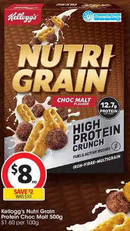 Coles Kellogg's Nutri Grain Protein Choc Malt offer