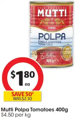 Coles Mutti Polpa Tomatoes offer
