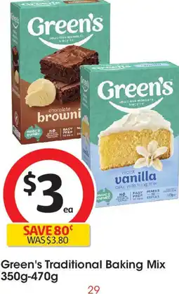 Coles Green's Traditional Baking Mix offer