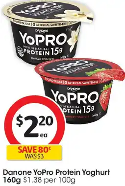 Coles Danone YoPro Protein Yoghurt offer