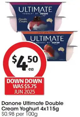 Coles Danone Ultimate Double Cream Yoghurt offer