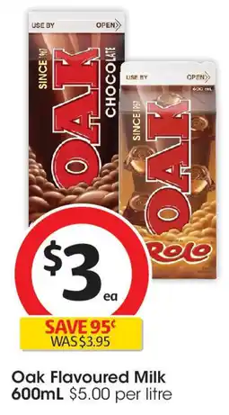 Coles Oak Flavoured Milk offer