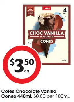 Coles Coles Chocolate Vanilla Cones offer
