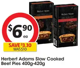 Coles Herbert Adams Slow Cooked Beef Pies offer