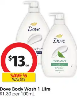 Coles Dove Body Wash offer