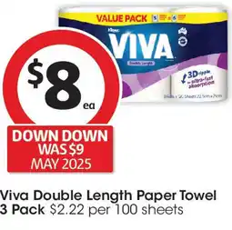 Coles Viva Double Length Paper Towel offer