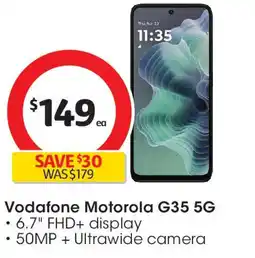 Coles Vodafone Motorola G35 5G offer