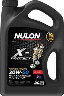 SuperCheap Auto Nulon X-PROTECT High Kilometre 20W-50 5L Engine Oil^ offer