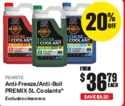 SuperCheap Auto Penrite Anti-Freeze/Anti-Boil PREMIX 5L Coolants offer