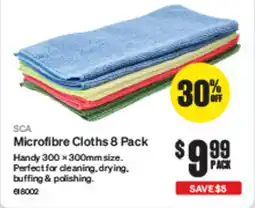 SuperCheap Auto SCA Microfibre Cloths 8 Pack offer