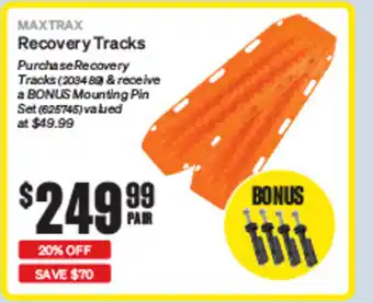 SuperCheap Auto MAXTRAX Recovery Tracks offer