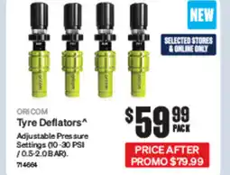 SuperCheap Auto Oricom Tyre Deflators offer