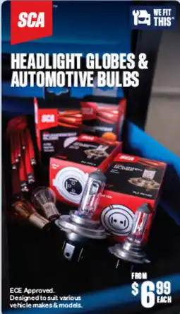 SuperCheap Auto SCA Headlight Globes & Automotive Bulbs offer