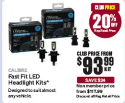 SuperCheap Auto Calibre Fast Fit LED Headlight Kits offer