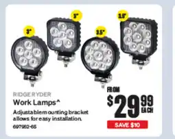 SuperCheap Auto Ridgeryder Work Lamps offer