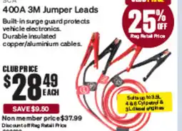 SuperCheap Auto SCA 400A 3M Jumper Leads offer