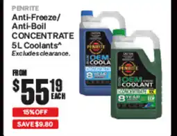 SuperCheap Auto Penrite Anti-Freeze/ Anti-Boil Concentrate 5l Coolants offer