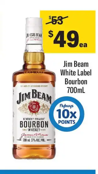 Coles Jim Beam White Label Bourbon offer