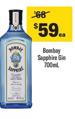 Coles Bombay Sapphire Gin offer