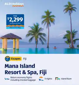 ALDI ALDI Holidays Mana Island Resort & Spa, Fiji offer