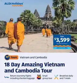 ALDI ALDI Holidays 18 Day Amazing Vietnam and Cambodia Tour offer